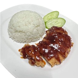 [อร่อยซ่ากับโค้ก] ข้าวไก่กรอบซอสเกาหลี +  โค้ก ออริจินัล (ขวด) 