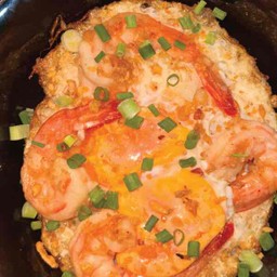 ข้าวไข่ดาวกุ้งกระเทียม