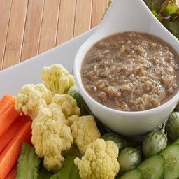 ป่นปลาทูปลาร้า พร้อมผัก + ข้าวสวย