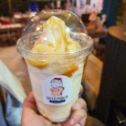 นมสดปั่นกล้วยหอมคาราเมล