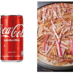 [อร่อยซ่ากับโค้ก] พริกเผา+ไข่+แฮม+ไส้กรอก+ปูอัด +  โค้ก ออริจินัล (กระป๋อง)