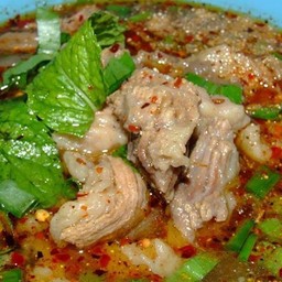 ข้าวสวย + ต้มแซ่บเนื้อแบบหมก