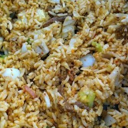 ข้าวคลุกปลาร้าไข่ต้ม