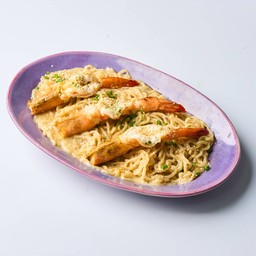 การ์ลิค นู้ดเดิ้ล กุ้งย่าง