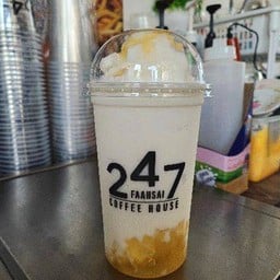 นมสดน้ำผึ้งปั่น+วุ้นน้ำผึ้ง