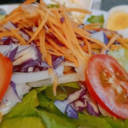 สลัดผักปูอัด+ไข่ต้ม