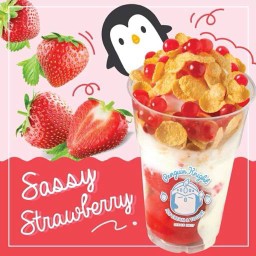 ไอศครีมเกล็ดหิมะ รสสตรอเบอรี่ Size L (4ลูก)