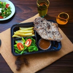 สเต็กหมูพริกไทยดำ