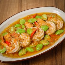 กุ้งผัดกะปิสะตอ