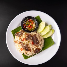 ข้าวปลาแกะคลุกพริกน้ำปลา
