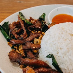 ข้าวหน้าหมูทอดเตมิก