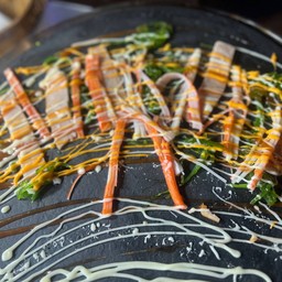 เครปชาโคล ปูอัด แฮม ยำสาหร่าย ชีสดิป