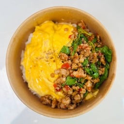 ข้าวไข่ข้น กะเพราหมูสับ