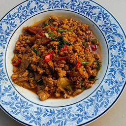 กะเพราหมูสับ