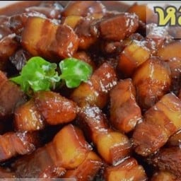 เมนูข้าวราดหมูสามชั้นหวานน