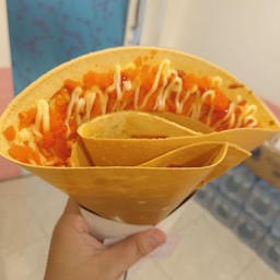 ดับเบิ้ล ไข่กุ้ง+ ( ราดมายองเนส+ มะเขือ)