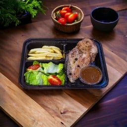 สเต๊กอกไก่พริกไทยดำ