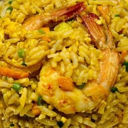 ข้าวผัดมันกุ้ง (จานใหญ่) เคี่ยวมันกุ้ง  “เตาถ่าน”