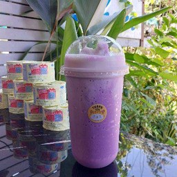 นมหมีปั่นเผือกหอม