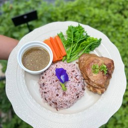 ข้าวหน้าไก่อบ