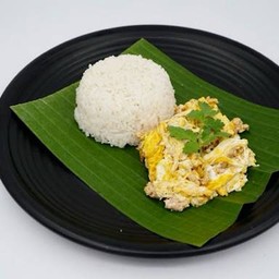 ข้าวไข่ขยี้หมูสับ