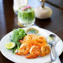 SHRIMP FAT FRIED RICE & GRILLED TIGER PRAWN