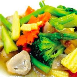 ผัดผักรวม (ราดข้าว)
