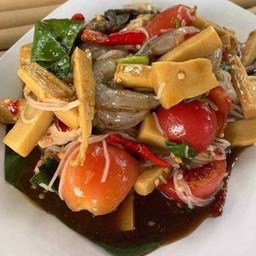 ตำซั่วหน่อไม้กุ้งสด ร้า/ไม่ร้า