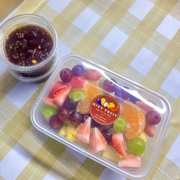 ยำผลไม้เสี่ยงทาย  ปลาร้าข้าวคั่วกุ้งแห้ง