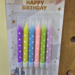 เทียนลายจุด 6 แท่ง