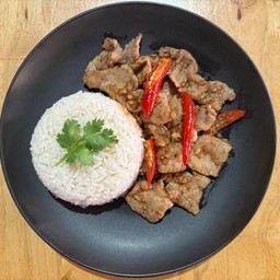 ข้าวหมูผัดกะปิ