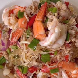 ยำเส้นแก้วกุ้งหมูสับ