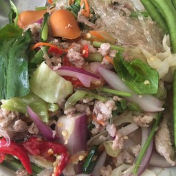 ยำวุ้นเส้น หมูสับ หมูยอ