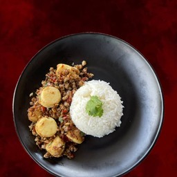 ผัดพริกเกลือ+เต้าหู้ไข่ทอด