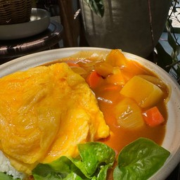 ชุดข้าวแกงกะหรี่ ไข่ข้น