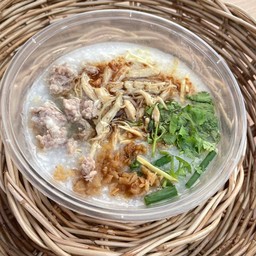 โจ๊กโบราณ ไก่ฉีก ตับหมู