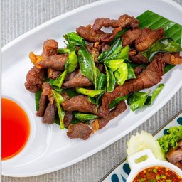 เนื้อแช่น้ำปลาทอด