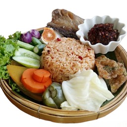 ข้าวคลุกน้ำพริก (ตัวเลือก)