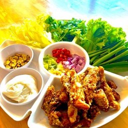 เมี่ยงปลาทับทิมทอด