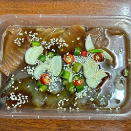 แซลม่อนดอง+กุ้งดองซีอิ้ว
