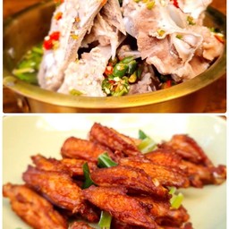 เล้งแซ่บ + ปีกกลางผ่าทอด