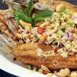 ปลากะพงลุยสวน