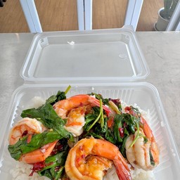 กะเพรา-กุ้ง