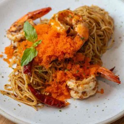 สปาเก็ตตี้น้ำพริกไข่กุ้ง