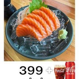 Salmon Sashimi 5 pcs + Coke