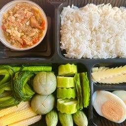 ชุดน้ำพริกปลาป่น + ข้าวสวย สูตรยาวนานกว่า 20ปี