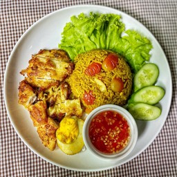 ข้าวหมกไก่ย่าง