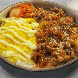 ข้าวไข่ข้นเนื้อย่างเกลือ