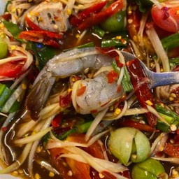 ตำลาวกุ้งสด