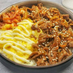 ข้าวไข่ข้นหมูย่างเกลือ